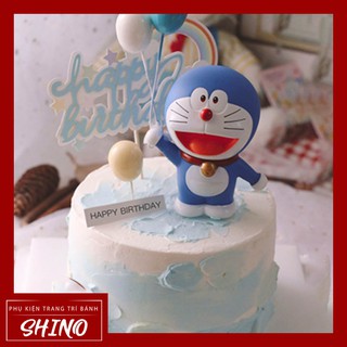 Đồ chơi hình Doremon trang trí bánh