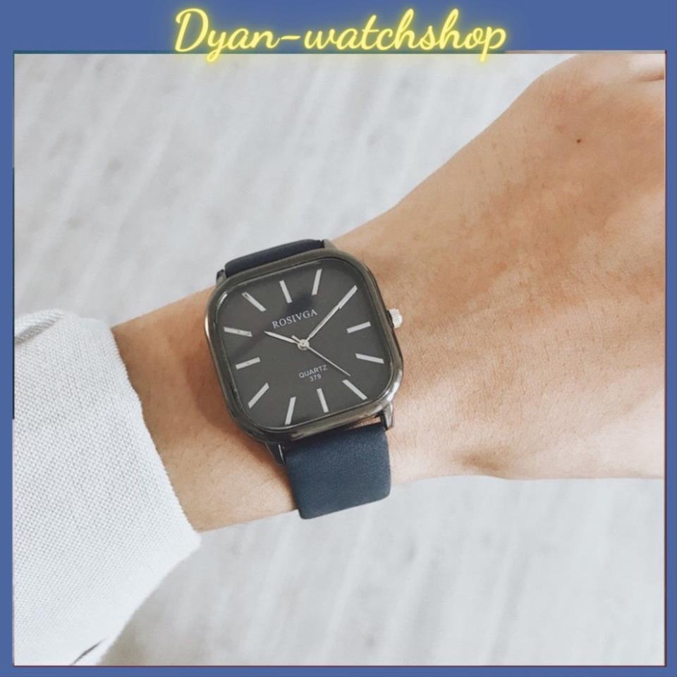 Đồng hồ nam dây da Dyanwatch đồng hồ đeo tay nam thời trang mặt vuông | BigBuy360 - bigbuy360.vn