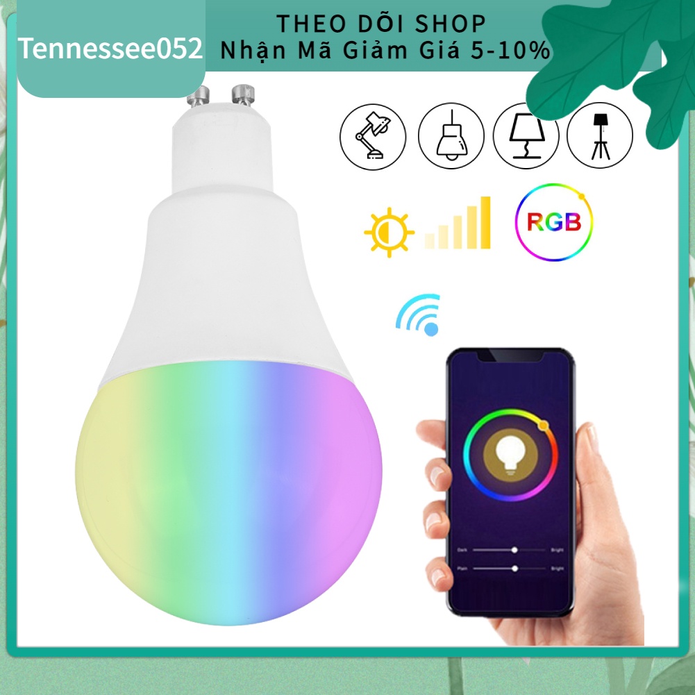 [Hàng Sẵn] Bóng đèn LED thông minh WiFi Bluetooth RGB Thay đổi màu sắc làm mờ cho Amazon / alexa / google / home / IFTTT / Tmall Genie 85-265V【Tennessee052】