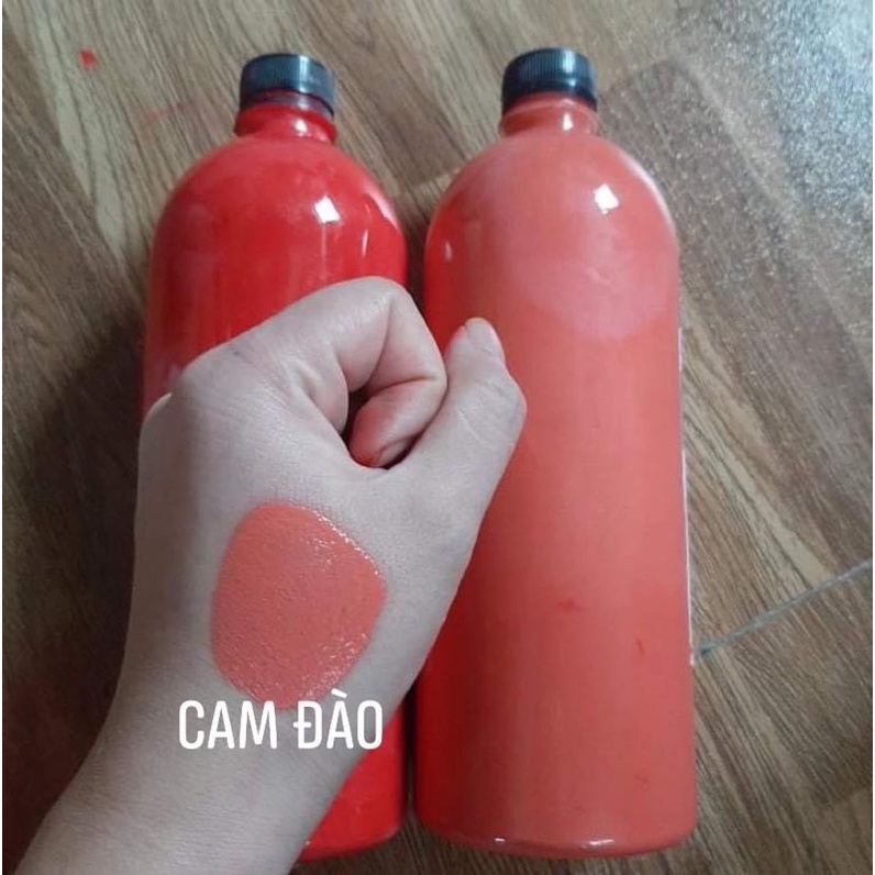 Sỉ mực phun xăm Hồng đào và Cam đào chai 150ml