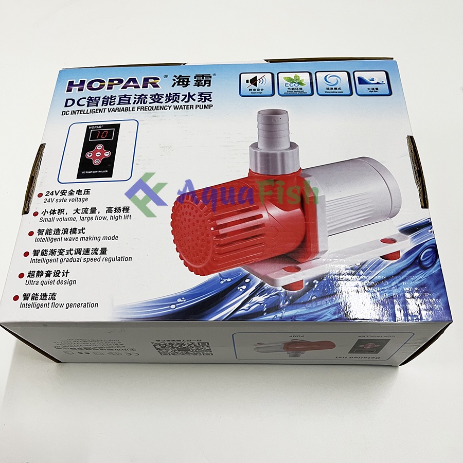 Máy bơm nước bể cá 24V HOPAR DC 5000-7000-10000-12000-15000-18000-20000 (Siêu bền, an toàn, êm ái, tiết kiệm điện)