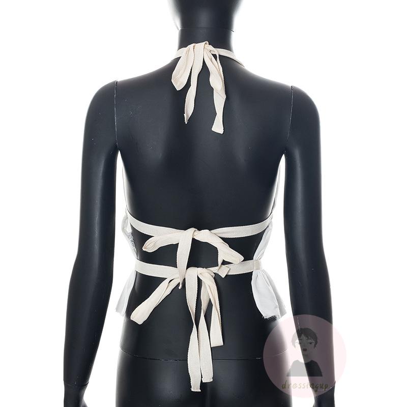 Áo Nữ Không Tay Nhún Bèo Hở Lưng Thời Trang