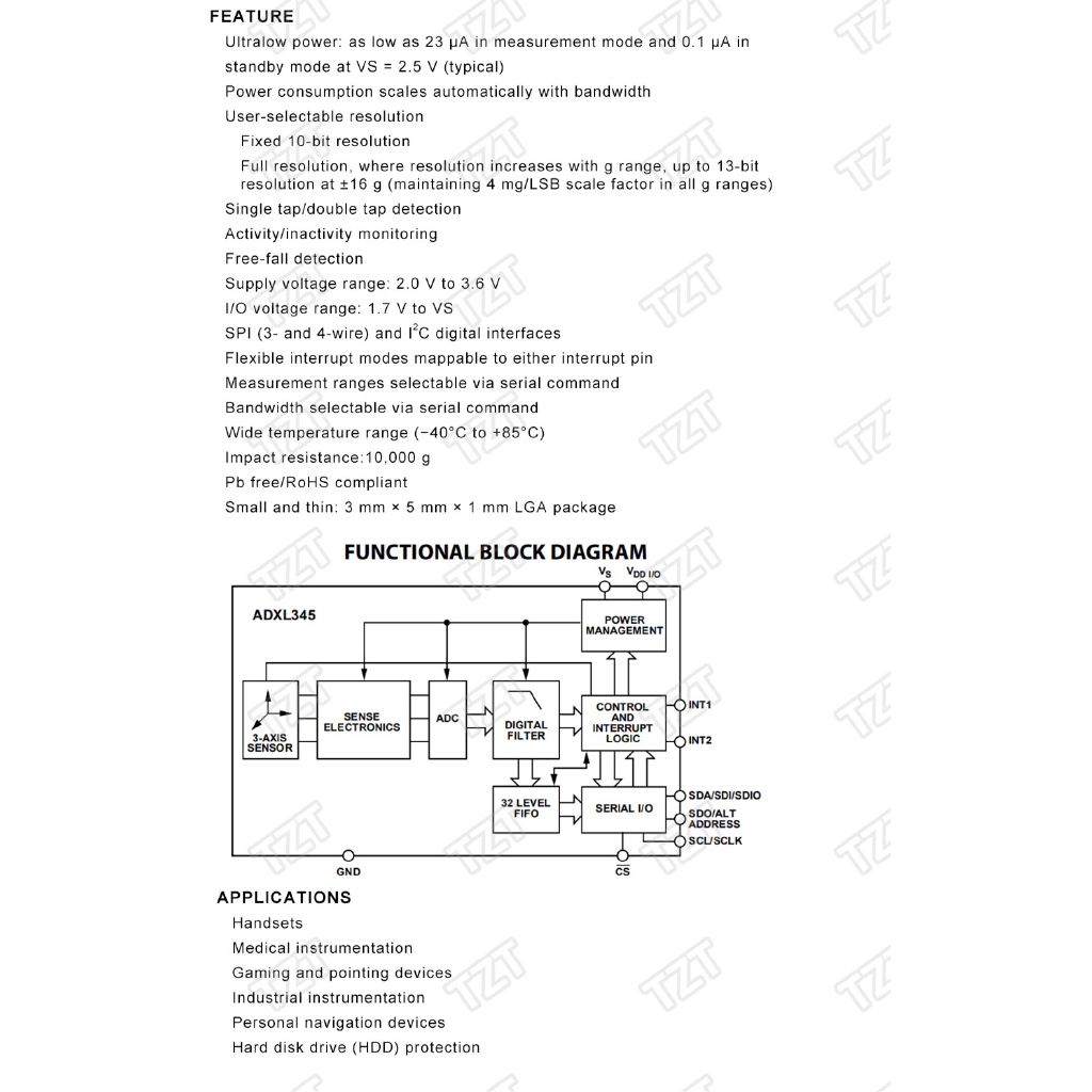 Mô Đun Cảm Biến Tốc Độ Điện Tử Adxl345 3 Trục Cho Arduino