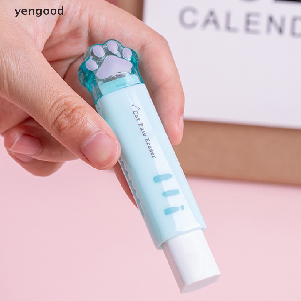 (ydWR) Gôm Tẩy Hình Dấu Chân Mèo Bằng Cao Su Dễ Thương