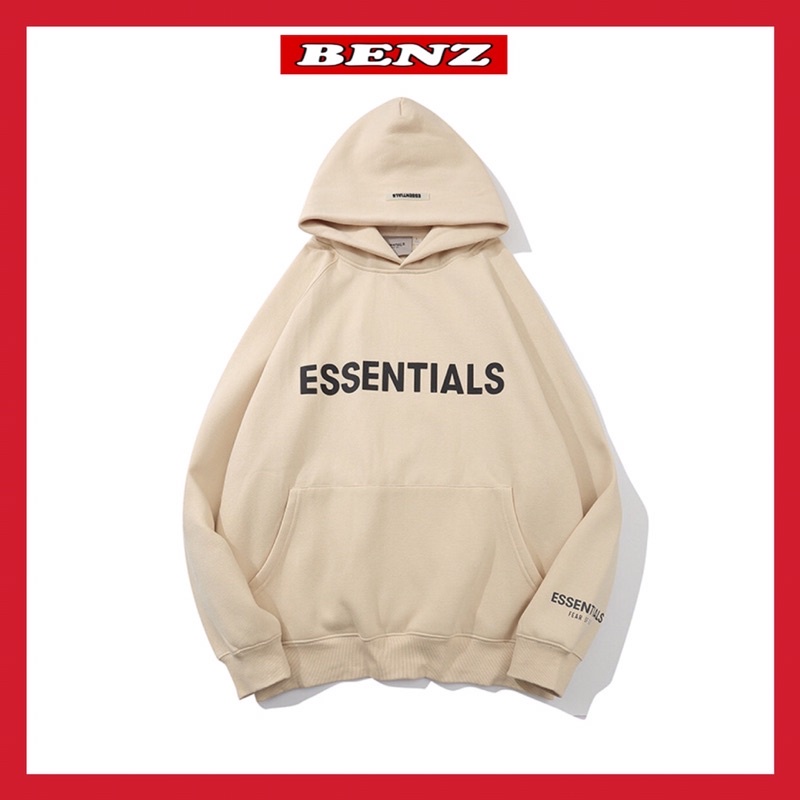 (⚡Hàng S.C⚡️) Áo nỉ hoodie ESSENTIALS nam nữ fom rộng unisex chất nỉ bông mềm mịn không xù lông hình in cao su nổi SC 11