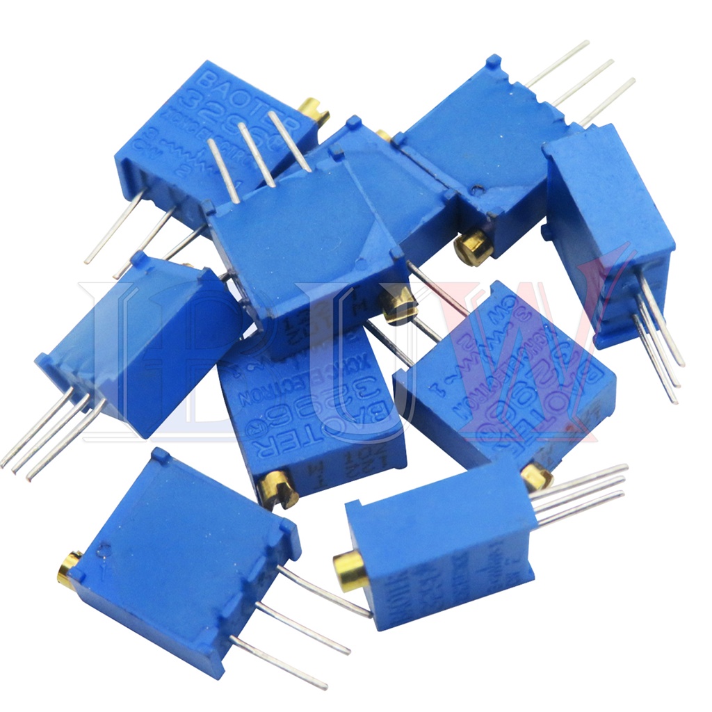 Set 10 Chiết Áp 3296W 1K 2K 5K 10K 100K 103 100R Cho Máy Cắt Cỏ