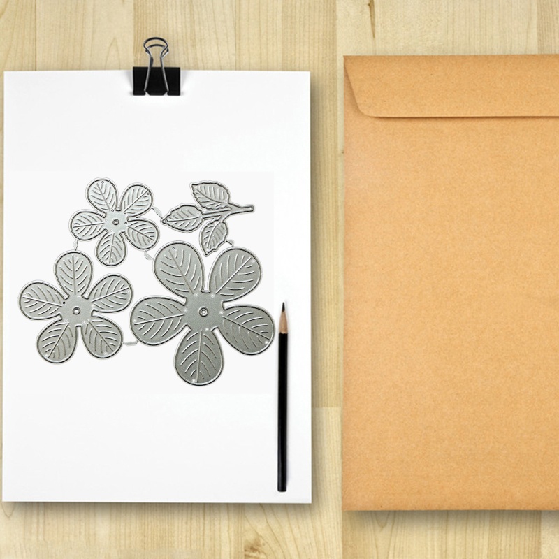 Khuôn Cắt Thẻ Trang Trí Scrapbook Hình Hoa Lá