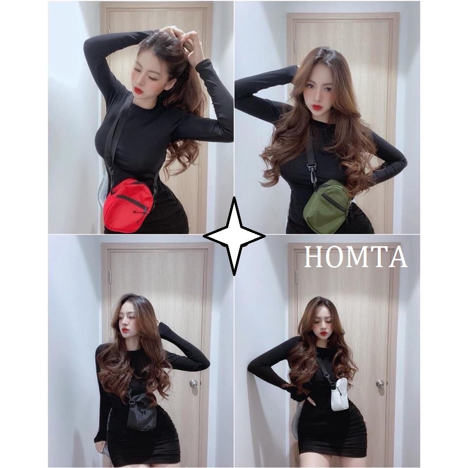 Đầm Body Tay Dài Nhún Sườn Hot