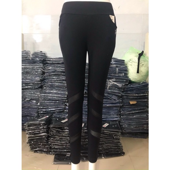 Quần Thun Ôm Thể Thao 2 Mẫu Lỡ Dài 4 size 48-80Kg