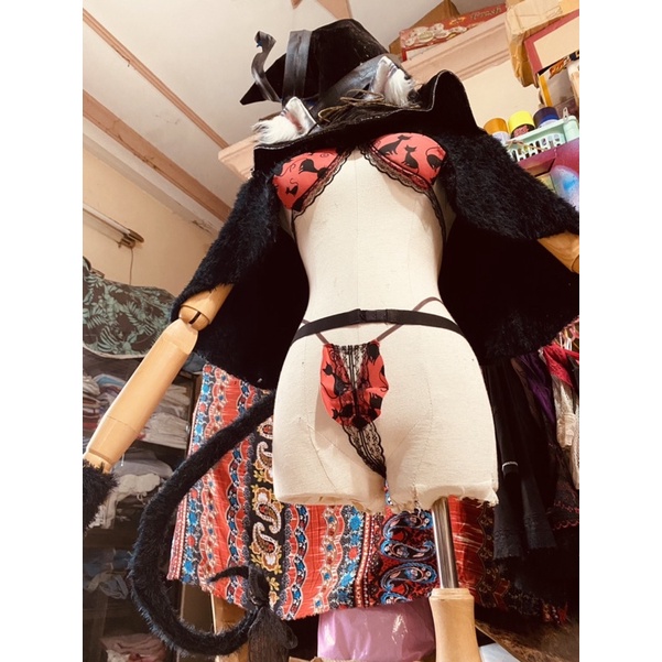 Trang phục bikini sexy, nón phù thuỷ, tai mèo, halloween