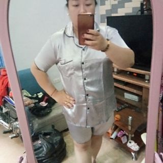 bộ pijama lụa trơn big size (70-90kg)