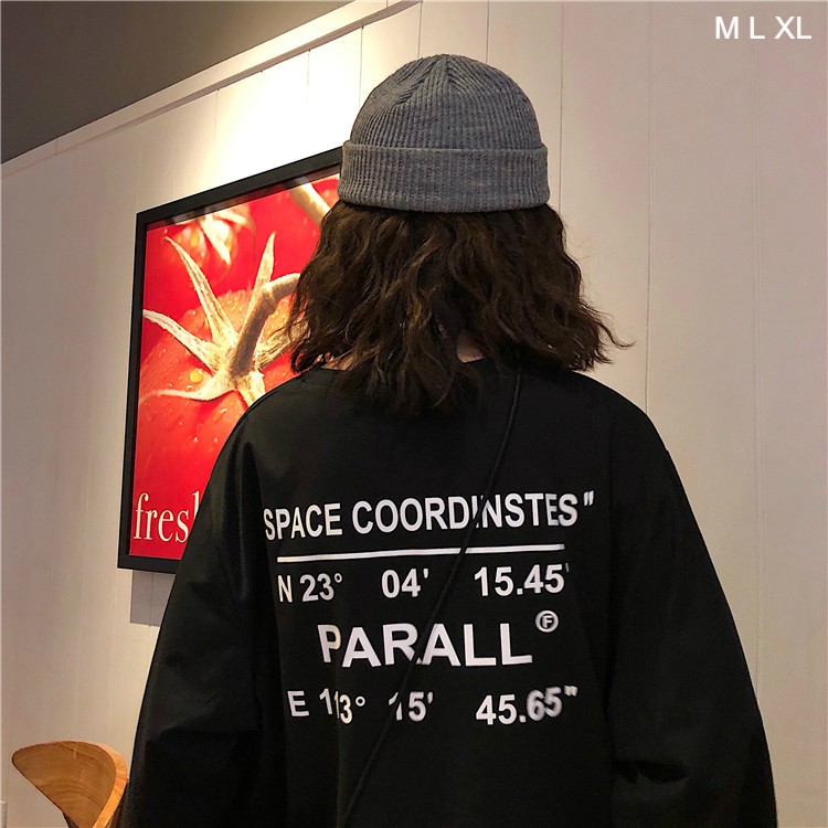 Áo thun dài tay  PARALL  phông Unisex nam nữ tee oversize form rộng pull Ulzzang Streetwear Hàn Quốc vải mềm