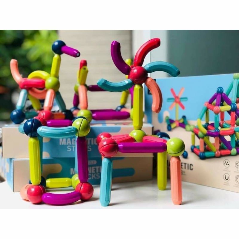 Bộ xếp hình nam châm, bộ nam châm xếp hình thông minh Cao cấp