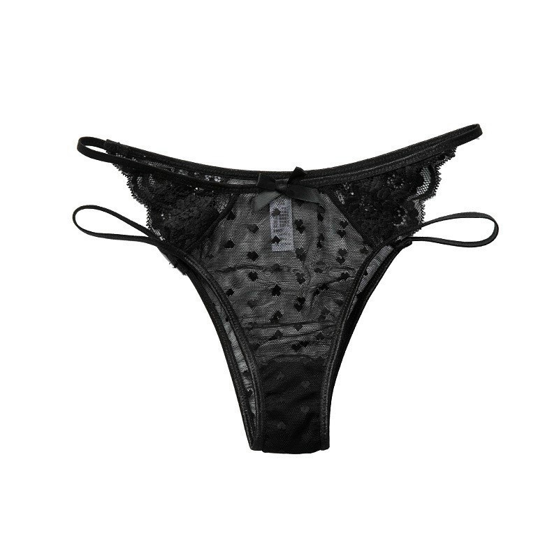 Quần Lót Nữ-Quần Lót Ren thiết kế lưới đính trái tim nhỏ sexy thoáng mát MÃ C25