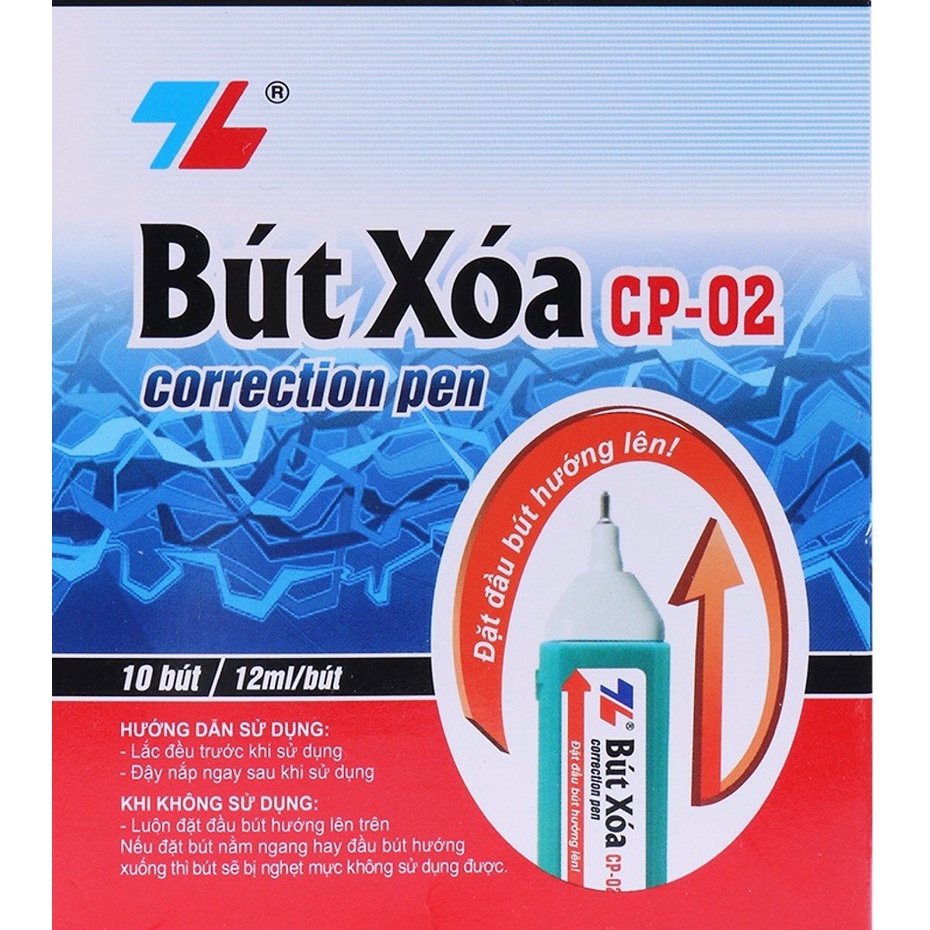 Bút xóa Thiên long loại 2 có kiểu dáng thân dẹp, vừa tầm tay, thuận tiện khi sử dụng