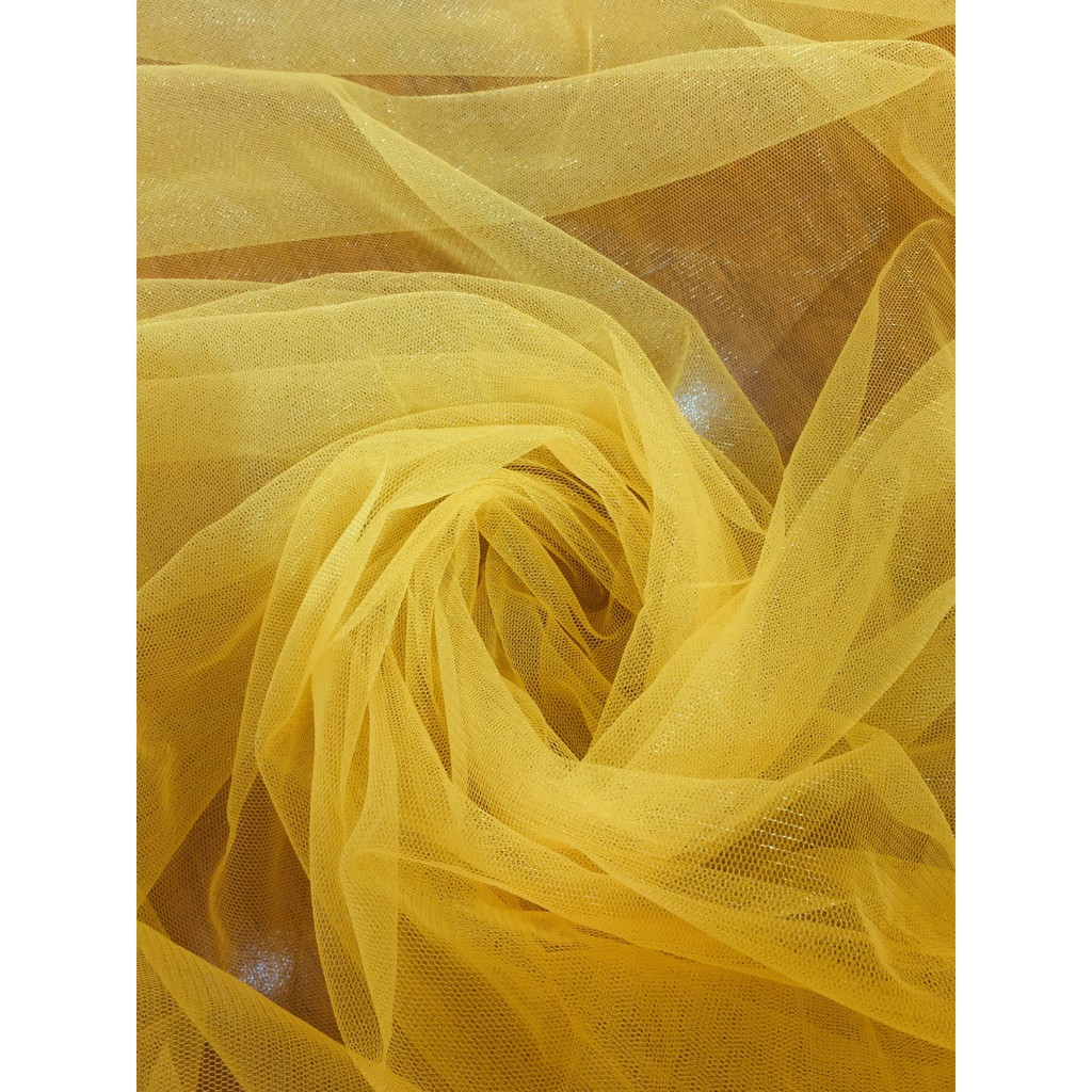 Vải Lưới màu vàng nghệ khổ 1,6m