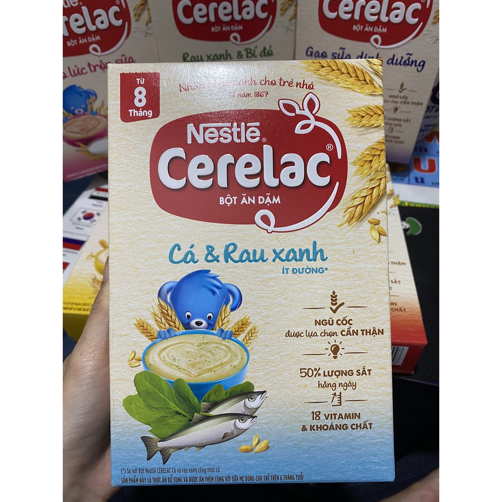 [DATE MỚI] Bột ăn dặm Nestle ngũ cốc cá và rau xanh 200G - 8 đến 24 tháng