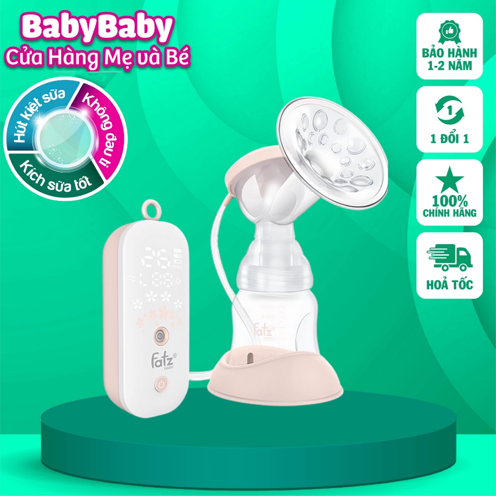 Máy hút sữa điện đơn fatz baby melody, máy vắt sữa fatz  melody  5 cấp độ massage và 9 cấp độ hút sữa