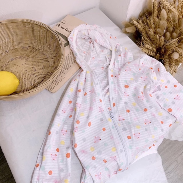 Áo chống nắng cho bé trai/ bé gái. Chất cotton tre thông hơi. Kèm ảnh thật.