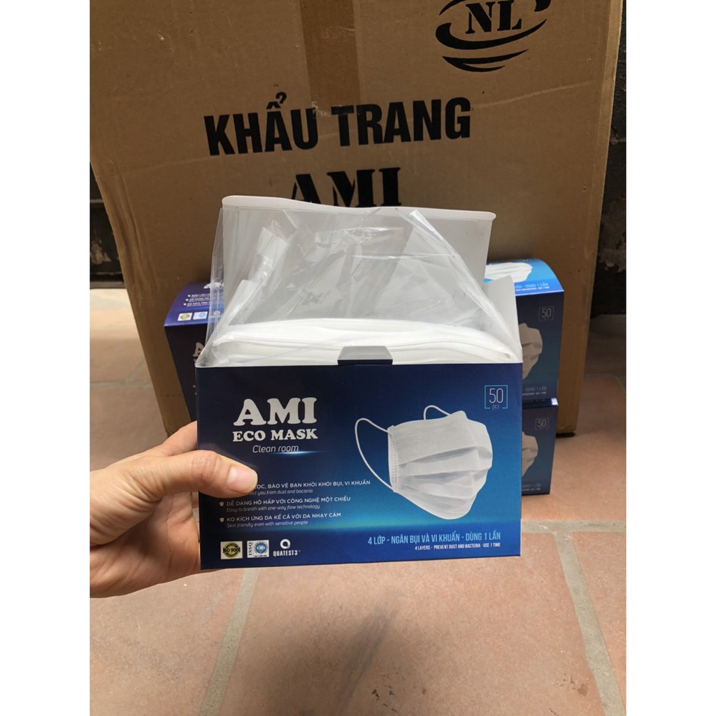 [FREESHIP] 1 Hộp Khẩu Trang Y Tế Chính Hãng AMI(TEM CHỐNG HÀNG GIẢ) (50 chiếc/ 1 hộp) đủ 4 màu | BigBuy360 - bigbuy360.vn