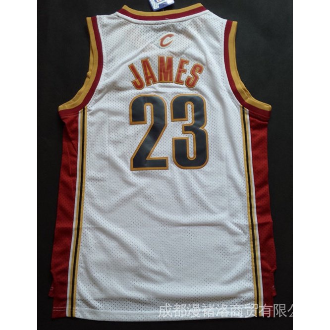 10-new NBA men's Cleveland Cavaliers #23 LeBron James embroidery basketball jersey jersey retro white75308323 OFOJ