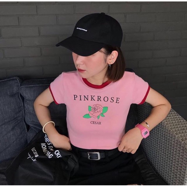 Áo Croptop PinkRose ( chất co dãn )