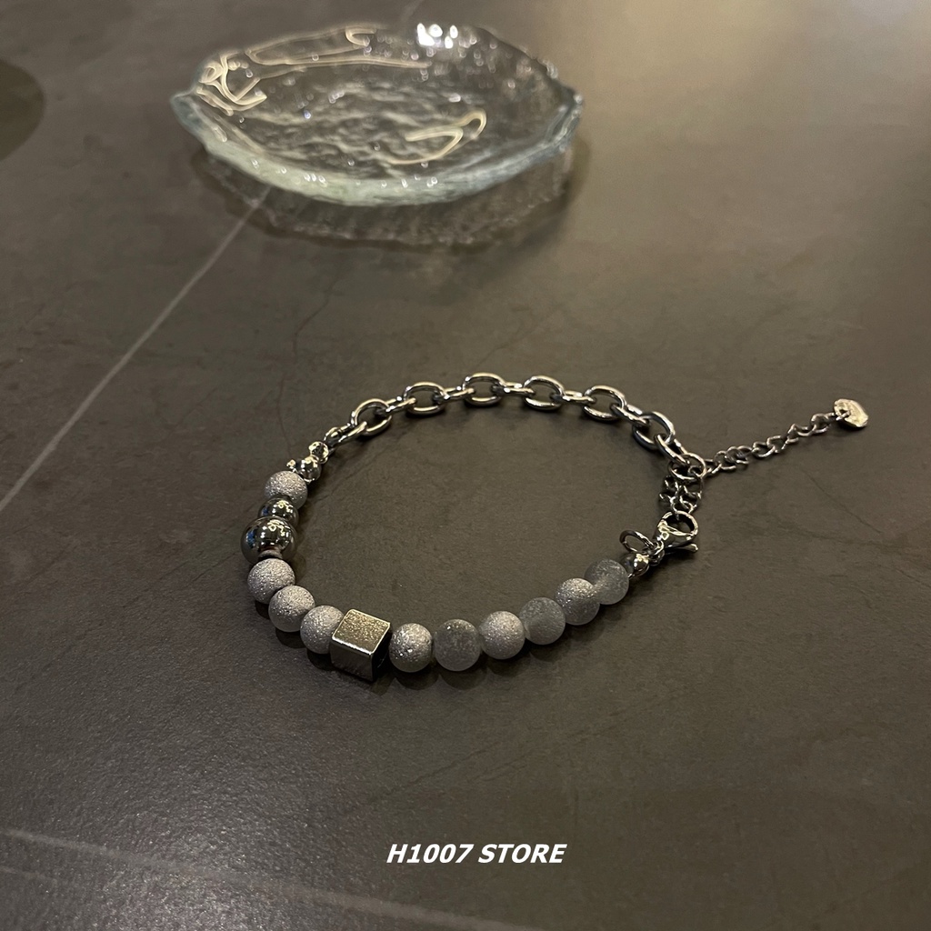Vòng Tay Thép Titan Dạng Chuỗi Hạt Tròn Nhẹ Nhàng Thời Trang niche Cao Cấp Cho Nam Và Nữ