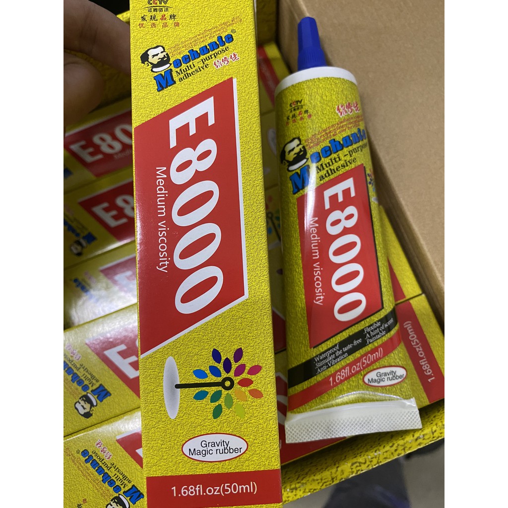 Keo Dán Viền Màn Hình, Nắp Lưng Điện Thoại E8000 trong suốt 50ml