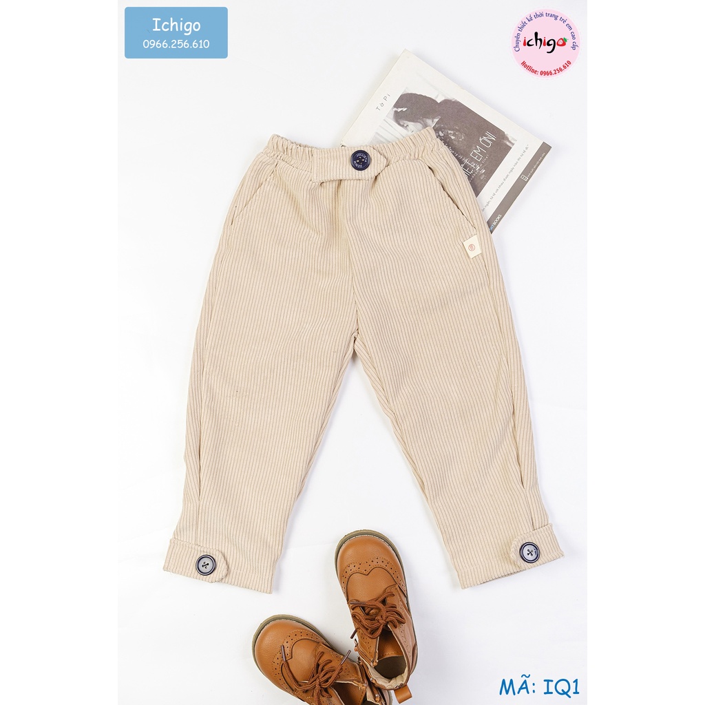 ZQ2 - Quần nhung cúc cá cho bé trai bé gái chất nhung tăm Hàn cao cấp - Zang Tote