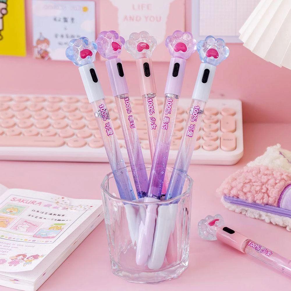 PEWANY Bút Mực Gel Ngòi 0.38mm Tạo Hình Bàn Chân Mèo Sáng Tạo
