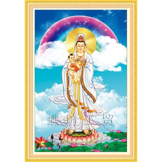 Tranh thêu chữ thập Tống Tử Quan Âm 333019