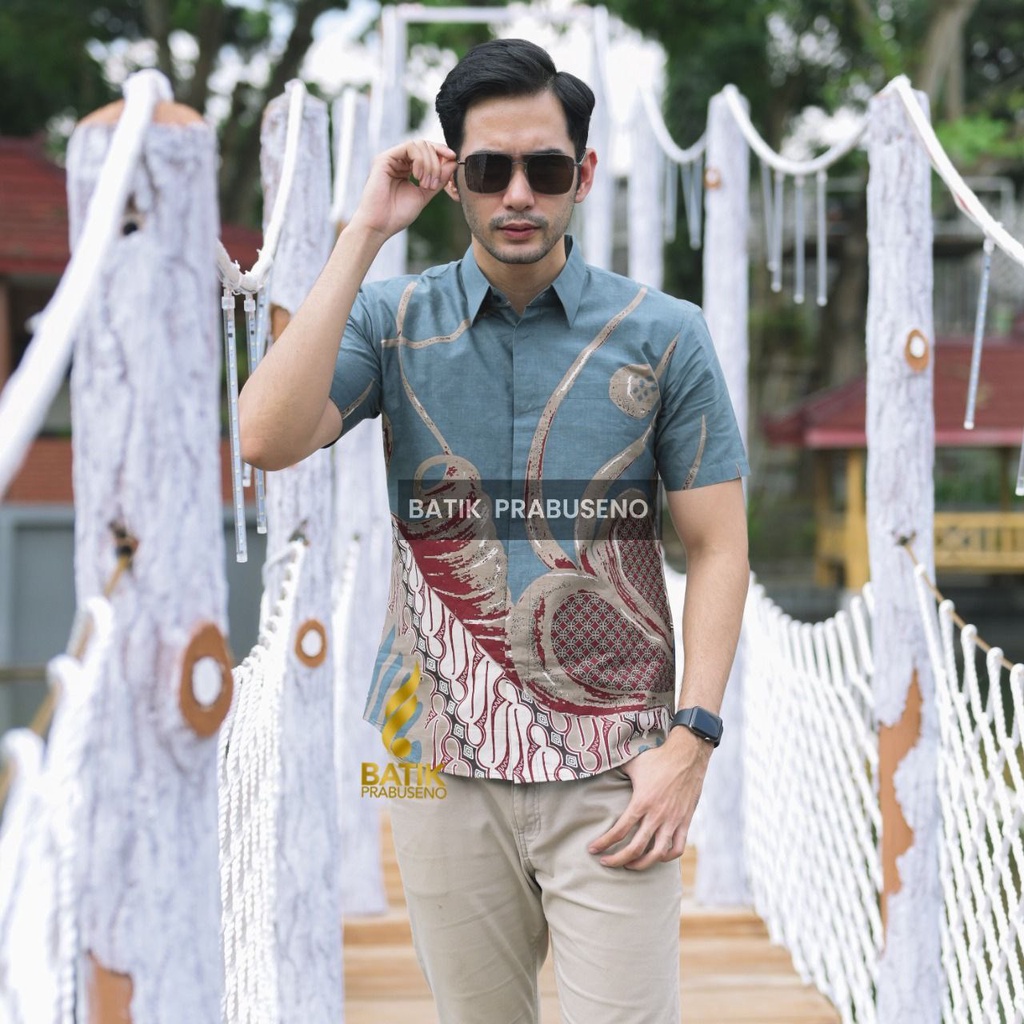 Gandhiwarna Batik Áo Sơ Mi Tay Ngắn Dáng Ôm Vừa Vặn Đồng Phục Công Sở Ori Prabuseno Jumbo Jumbo Jumbo Sang Trọng Hiện Đại Cho Nam Đồng Phục Bảo Hộ Lao Động Mẫu Mới Nhất Viền Cao Cấp In Họa Tiết Thanh Lịch Cho Nam