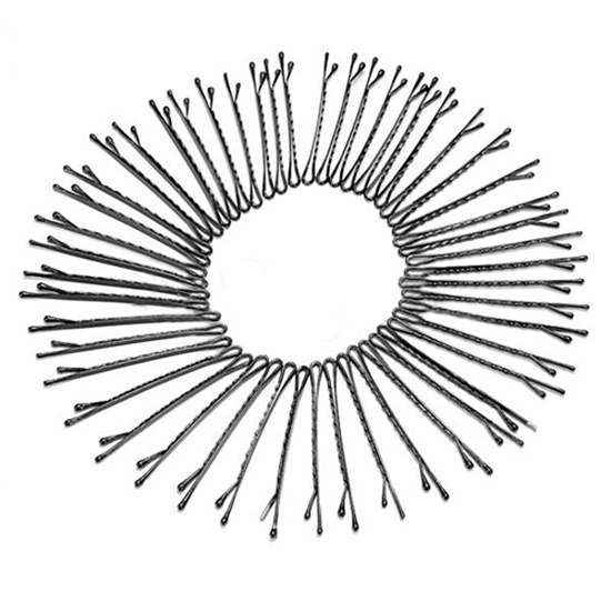 Set 60 Kẹp Tăm Kim Loại Màu Đen Chuyên Dụng Cho Salon Làm Tóc