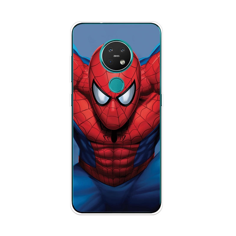 Ốp lưng TPU mềm Nokia 2.2 3.2 4.2 7.2 Người nhện Iron Man Hoa văn