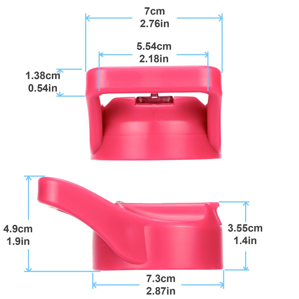 Nắp đậy bình nước QUIFIT bằng nhựa có 2 ống hút sử dụng cho bình nước 1L 1.3L 2L 2.2L 3.78L 3.8L
