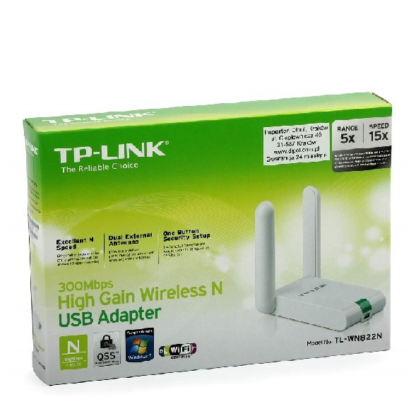 Bộ Thu WiFi TPLink TL-WN822N Card mạng Wireless USB chuẩn N 300Mbps