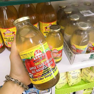 [Tặng ống hút thủy tinh] Giấm táo mật ong hữu cơ Bragg 473ml