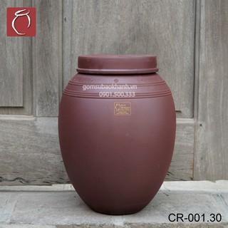 Chum sành không tráng men 30l Bảo Khánh Bát Tràng