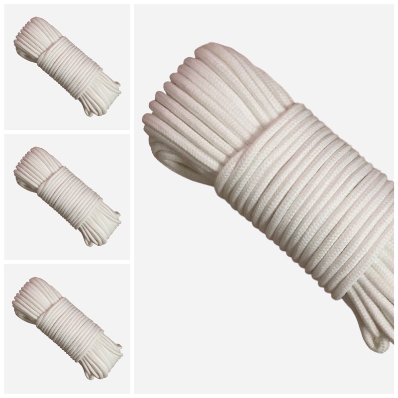 20 mét - Dây Dù tròn 4,5mm có lõi mền mịn chắc chắn dùng làm macrame, căng lều, dây giày, dây rút balo & áo khoác