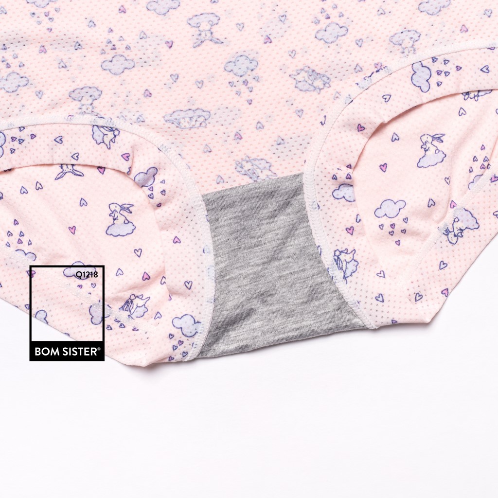 Quần lót su thông hơi hoạ tiết dễ thương BOM SISTER MUQ1218