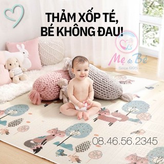 Thảm xốp XPE phủ silicon 2 mặt cao cấp m8x2m cho bé chơi thoải mái gấp gọn LOẠI DÀY
