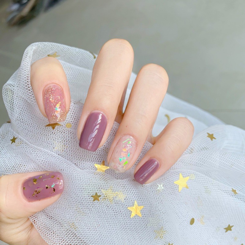 Sơn móng tay nails 2 màu nhanh khô lấp lánh