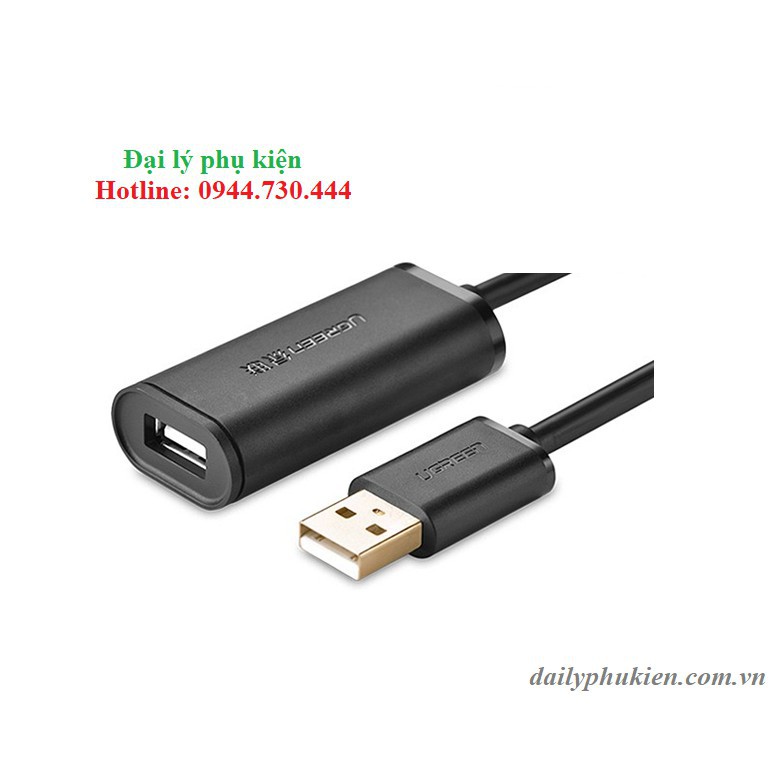 Cáp USB nối dài 10m có chíp khuếch đại Ugreen 10321 Hàng chính hãng