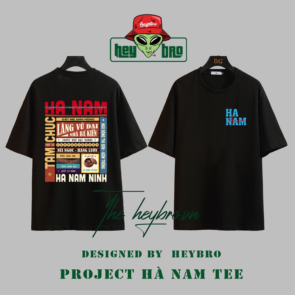 Áo thun nam nữ Unisex tay lỡ form rộng Local Brand HEYBRO phong cách GenZ VIỆT NAM /05