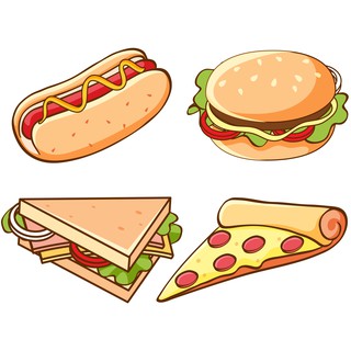Sticker hình dán đồ ăn