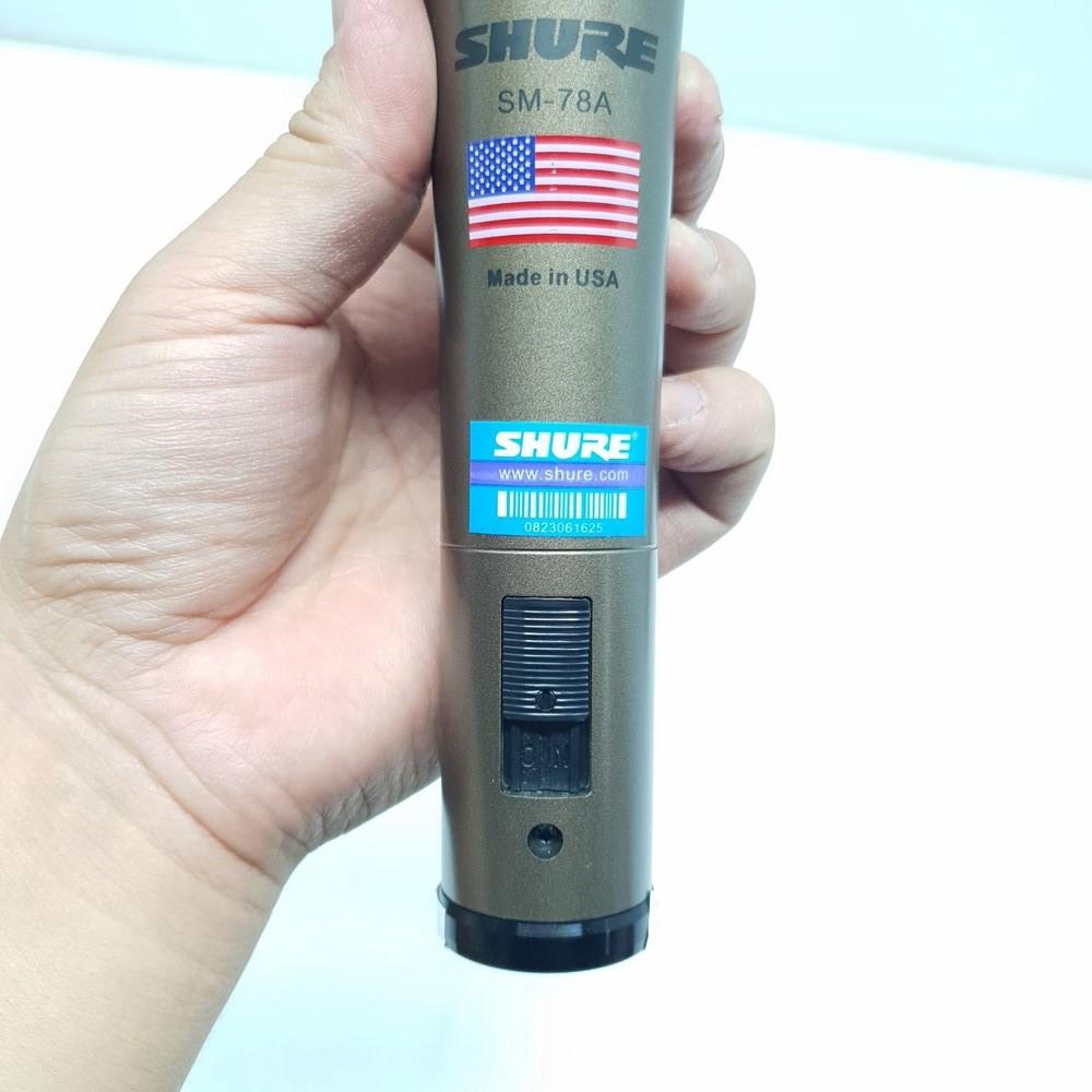 [Hàng nhập khẩu] Micro có dây karaoke SHURE SM-78A cao cấp ( Nâu )