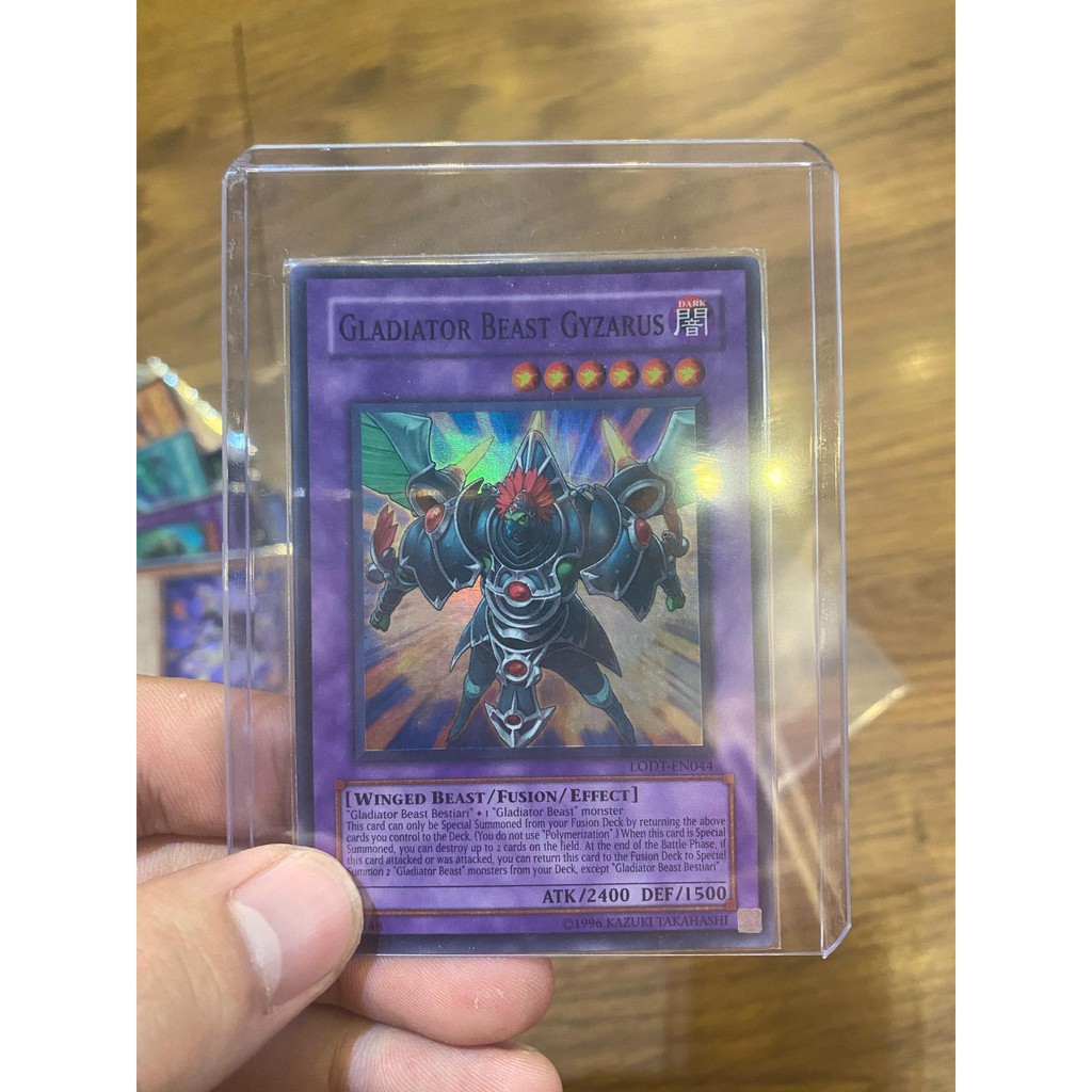 Lá bài thẻ bài Yugioh Gladiator Beast Gyzarus – Super Rare - Tặng bọc bài nhựa bảo quản