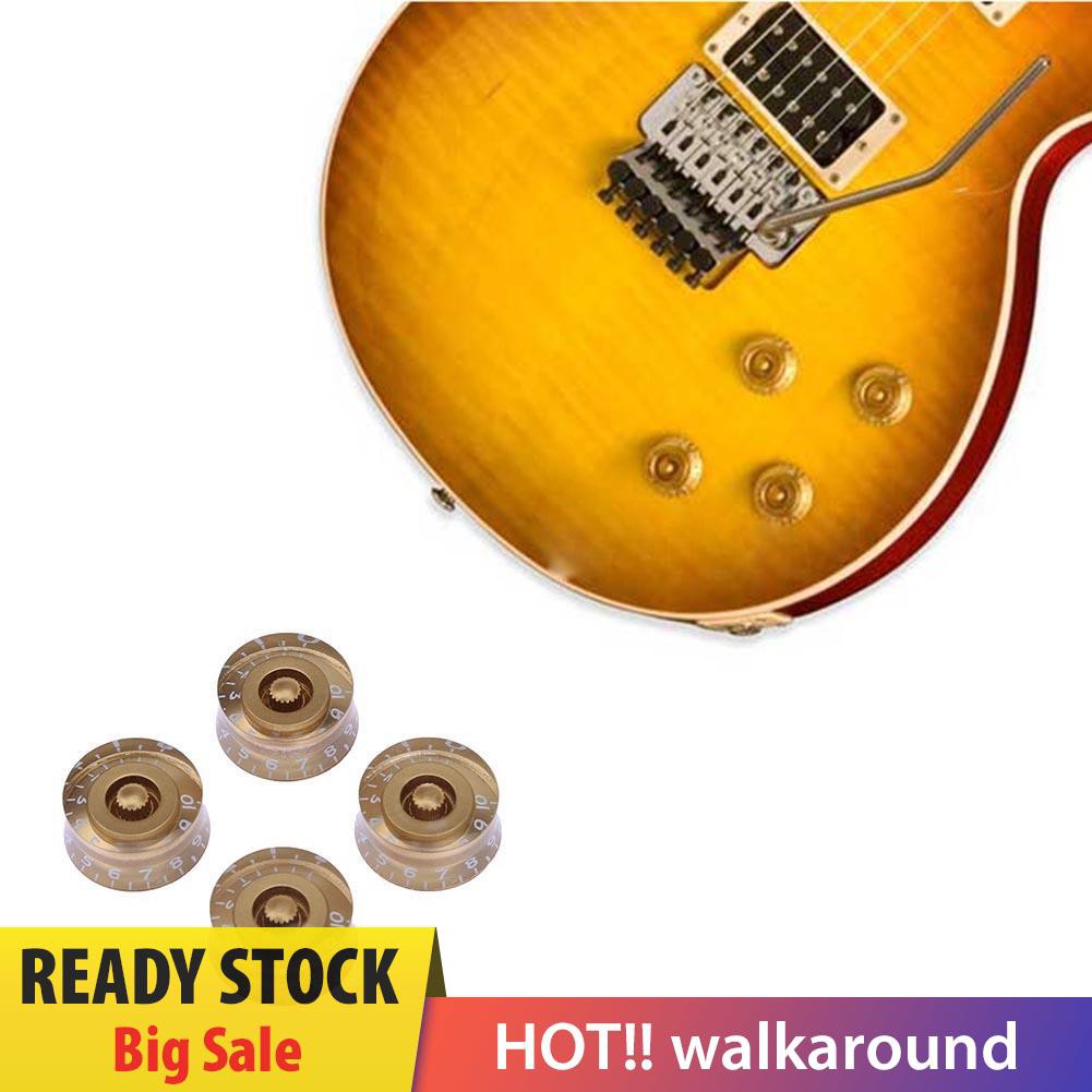 Walk 4pcs Acrylic Guitar Knobs Speed Control Volume Tone for LP Electric Guitar