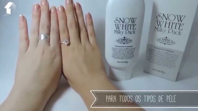 Kem ủ trắng mặt và toàn thân Secret Key Snow White Milky Pack