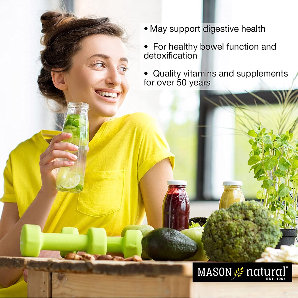 Viên Uống Thải Độc Đại Tràng, Hỗ Trợ Tiêu Hóa Mason Natural Colon Herbal Cleanser 100 viên USA